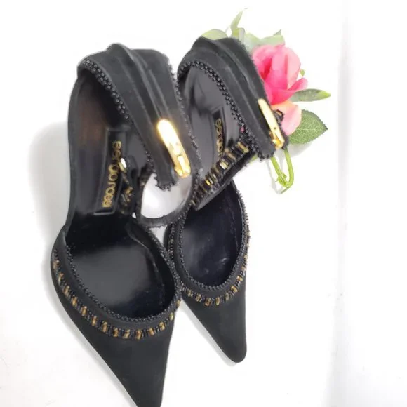 Sergio Rossi Beaded Heels w/ Ankle Straps - Picture 15 of 16